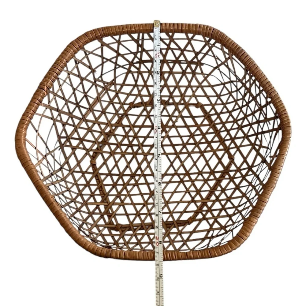 Vintage Woven Basket Ethnic Weave Minimalist Neutral Boho
